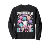 Ganchillo Punto Stitch Happens, Keep Going Sudadera