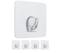 Gancho adhesivo cadena de luces, ganchos adhesivos reutilizables Tesa compatibles, ganchos de pared autoadhesivos sin taladrar, resistente al agua para cocina, baño y decoración, 6 x 8 cm