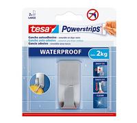 Gancho adhesivo de acero tesa Powerstrips Waterproof + 2 tiras + toallitas