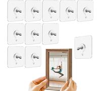 Gancho adhesivo de pared para marco de fotos, 10 ganchos acrílicos para fotos, ganchos adhesivos para fotos, de alto peso, simples ganchos para exhibición de fotos para cafetería, sala de estar