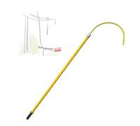 Gancho aislado en forma de U,Varilla de tracción for salvar vidas de seguridad eléctrica,con gancho desmontable,para subestaciones y construcción de linieros(Yellow,2 meters)