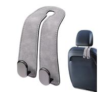 Gancho Almacén Respaldo Asiento Coche - Organizador universal de doble metal y cuero PU | Ganchos De Coche Para | Para viajes, camping, vacaciones, conducción diaria, picnic, negocios y aire libre