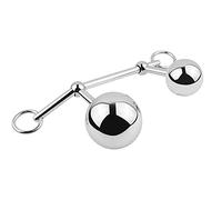 Gancho anal con 2 bolas intercambiables, gancho anal de metal con anillo para el pene, anillo para el pene, tapón anal SM bondage, tapón anal, estimulación de próstata, juguete sexual para hombres(Zwe