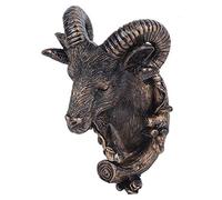 Gancho con Forma de Animal, Perchero para Sombrero, Llaves, Percha, Resina, Estilo Distintivo, Ganchos para Abrigos, Resistentes, Multiusos, Montados en la Pared, Gancho para(Cabra (oro antiguo))
