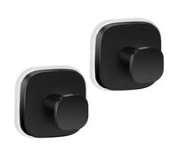 Gancho con ventosa de acero inoxidable para organización de pared en baño, cocina, dormitorio, sin taladrar, fácil de instalar, diseño de ahorro de espacio, paquete de 2 unidades, color plateado