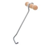 Gancho Curvo para Limpiar Pezuñas con Mango de Madera y Metal | Limpieza Precisa de Huecos, Uso en Pezuñas y Herraduras, para Caballos, Establo y Cuidado Manual