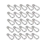 Gancho de acero inoxidable 304 M4 M5 M6 mosquetón ojal Camping escalada cerradura segura for deportes al aire libre(25Pcs M5)