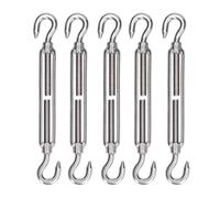 Gancho de acero inoxidable, Tensor de cuerda alambre vela sombra acero inoxidable 304, ganchos dobles, tensor M4 M6 M10, 1 ud(M4)
