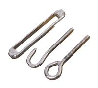 Gancho de acero inoxidable, Tensor de tensor gancho y ojo acero inoxidable tipo OC M4/M5/M6 5/10/12 PCS for cuerda alambre(5PCS,M5)