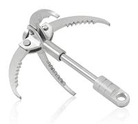 Gancho de Agarre Grande, Ganchos Plegables de Acero Inoxidable de 4 Garras para Supervivencia al Aire Libre, Camping, Senderismo, árboles y Escalada de montaña