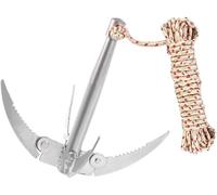 Gancho de Agarre para Lagos con Cuerda, Ancla Plegable, Duradero, Apto para canoas, Kayaks y Equipo de Pesca (Colores aleatorios)