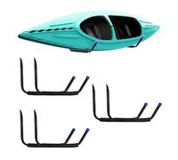 Gancho de almacenamiento de garaje de montaje en pared, ganchos ligeros resistentes a los arañazos para kayak, canoa, paddleboard, snowboard