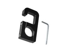 Gancho de almacenamiento for manillar de motocicleta, colgador de bolsa de equipaje for patinete, ganchos de garra for casco, soporte de aluminio apto for Honda, 22mm(2 pcs Black)