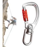 - Gancho De Anillo En D De Resistencia 35KN, Clip De Engranaje De Aluminio, Conector De Carga Pesada Con Diseño De Puerta De Muelle De Bloqueo | Accesorio Exterior Po