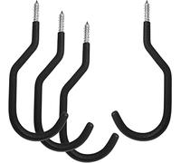 Gancho de bicicleta resistente, paquete de 4 ganchos de tamaño regular para bicicletas, techo o pared vertical