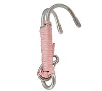 Gancho de buceo de doble cabeza, acero inoxidable 316, para gancho de deriva con clips de línea, resistente al desgaste para corrientes fuertes, cable luminoso para buceadores (rosa)