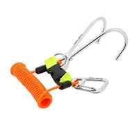 Gancho de Buceo, Ganchos de la Deriva Gancho de Filón de Acero Inoxidable Gancho de Espiral Espiral Gancho Unisex para Adulto Gancho Subacuático Doble(Orange)