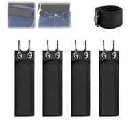 Gancho de cinturón sin hebilla for hombres, cinturón elástico con gancho de metal táctico, cinturón invisible unisex for el trabajo y EDC(Black 4 Pcs)