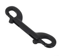 Gancho de clip de doble extremo de buceo para equipo de buceo, hebilla de broche de perno de acero inoxidable 316 para Bcd y cinturón de peso, color negro, tamaño de 90 mm (negro)