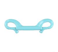 Gancho de clip de doble extremo submarino de 90 mm de acero inoxidable para uso seguro del equipo (azul)