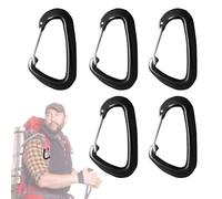 Gancho de clip para llavero, gancho de resorte en forma de D, mosquetones pequeños, accesorios portátiles de hebilla de escalada al aire libre para camping, senderismo, mochileros