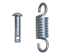 Gancho de columpio resistente, resorte de extensión de metal resistente a los impactos para una fácil instalación, ganchos seguros para patio de recreo al aire libre (1 juego)