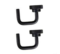 Gancho de conexión de mesa de camping, paquete de 2 hebillas de eslabones de acero inoxidable para mesas plegables, piezas de repuesto para exteriores, adecuadas para camping y senderismo (negro)