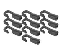 Gancho de Cuerda Elástica Elástica, Plástico Pom, 10 Piezas de Plástico, Longitud de 1,8 Pulgadas, Ganchos de Cuerda Elástica con Ganchos para Kayak para Barco, Kayaks, Canoa para Barco