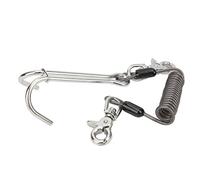 Gancho de Deriva de Arrecife Doble para Buceo, Gancho de Corriente de Buceo Estable Gancho de Arrecife Doble Alta Resistencia Anticorrosión Conveniente Durable Acero Inoxidable 316 para(Negro)