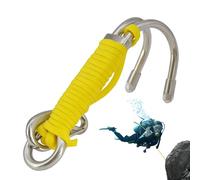 Gancho De Deriva De Arrecife - Ganchos De Buceo De Doble Gancho De Acero Inoxidable De 5.31 Pulgadas | Equipo De Seguridad De Cuerda De Paracaídas Con Junta Tórica Para Fotografía