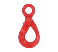 Gancho de elevación autoblocante, gancho seguridad tipo ojo acero aleación G80 con pestillo, grúa resistente for aparejo, remolque, polipasto y transporte portuario fábrica(1.12T/2469LB)