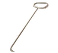 Gancho de elevación de acero inoxidable resistente para cubiertas de alcantarilla y camas elásticas, herramienta de elevación de tapa duradera de 1,5 m para tareas al aire libre y levantamiento pesado