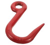 Gancho de Elevación de Cadena 1 Tonelada Acero Aleado Forjado Rojo | Diseño de Boca Cerrada Antideslizante, Ojo Grande Integrado, Mejora Distribución de Tensión, Uso Industrial