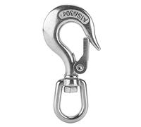 Gancho de elevación de ojo giratorio de alta resistencia, acero inoxidable universal giratorio de 360 grados Gancho de eslinga de ojo de elevación para grúas de ingeniería (150 kg)