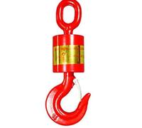 gancho de elevación Gancho giratorio Vertical de 1-10 toneladas, herramienta de elevación, gancho de carga, eslinga for yacimiento petrolífero, acero de aleación, grado Industrial poleas(Load 1 ton)