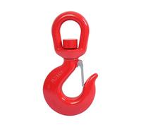 Gancho de elevación para aparejos Gancho de elevación con ojo giratorio 15 toneladas pestillo acero inoxidable rojo
