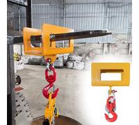 Gancho de elevación para carretilla elevadora, 4,999.9 kg de capacidad, abrazadera de barril de aceite para transporte y equipo de aparejo de tambor