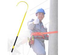 Gancho de emergencia aislado para salvar vidas, herramienta de seguridad de alto voltaje, gancho de rescate 9.8 6.5 4.9 3.3 pies, aislado, barra de rescate (amarillo, 10 kV - 3.3 pies)