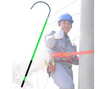 Gancho de emergencia aislado para salvar vidas, herramienta de seguridad de alto voltaje, gancho de rescate 9.8 6.5 4.9 1.0 m, aislado, barra de rescate (verde, 10 kV - 3.3 pies)