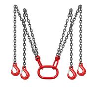 Gancho de eslinga de cadena de elevación de acero al manganeso G80 de cuatro patas, grúa esparcidora de aparejo, barril, polipasto de tanque de aceite(4T 1M)