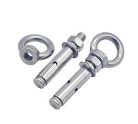 Gancho de expansión de anillo de elevación de acero inoxidable 304 M6 M8 M10 M12, tornillo de gancho de expansión for calentador de agua, gancho oscilante(M6x120 (10 PCS))