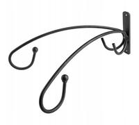 Gancho de flores KADAX, gancho de pared para semáforo de flores, negro, doble