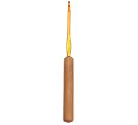 Gancho de ganchillo tunecino ergonómico con mango de madera de aluminio para tejer el pelo, trenzar, alfombras, juego de agujas