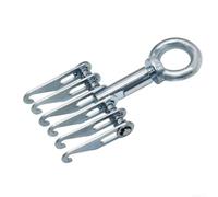 Gancho de garra extractor de abolladuras de 6 puntas con anillos de elevación,Para martillo deslizante,Herramienta de reparación de panel de carrocería de acero para fijación de chapa de coche