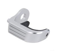 Gancho de hebilla E de diseño elegante para bicicletas plegables Brompton, perfecto para cuadros ligeros (plateado)