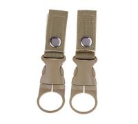 Gancho de Hebilla for Botella Agua al Aire Libre, Correas Nailon, mosquetón for Escalar, cinturón, Colgador Mochila, Clip for Soporte for Campamento para Mochilas, Cinturones(2PCS Khaki)