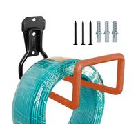 Gancho de herramientas de pared - Soporte de manguera de metal 19,3x13 cm, escobero de alambre | Suministros de mantenimiento industrial de cuna para estructura de montaje, organizador para