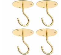 Gancho de hierro fiable para apoyar cestas, plantas, ropa, paredes, techos, cocinas, balcones, jardines, garajes y otras áreas funcionales (dorado)