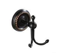 Gancho de latón antiguo con acabado de bronce negro para una integración elegante en la decoración del hogar