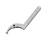 Gancho de llave ajustable con cabeza cuadrada para perno, acero forjado al cromo vanadio con cabeza móvil para aplicación en tuercas redondas (51-121 mm)